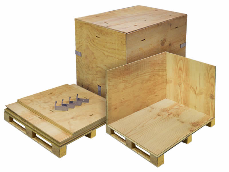 Caja de madera plegable fácil de montar Clipbox